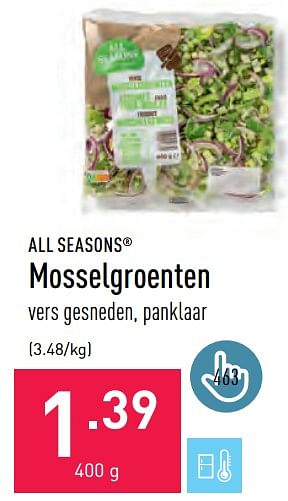 Promoties Mosselgroenten - All Seasons - Geldig van 05/06/2023 tot 16/06/2023 bij Aldi