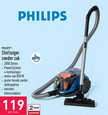 Promoties Philips stofzuiger zonder zak - Philips - Geldig van 07/06/2023 tot 16/06/2023 bij Aldi