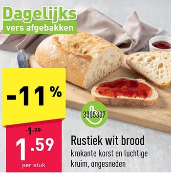 Promoties Rustiek wit brood - Huismerk - Aldi - Geldig van 05/06/2023 tot 10/06/2023 bij Aldi