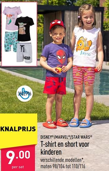 Promoties T-shirt en short voor kinderen - Huismerk - Aldi - Geldig van 07/06/2023 tot 16/06/2023 bij Aldi