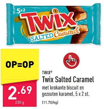 Promotions Twix salted caramel - Twix - Valide de 09/06/2023 à 16/06/2023 chez Aldi