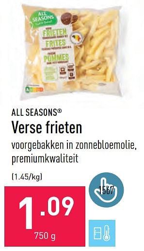 Promotions Verse frieten - All Seasons - Valide de 05/06/2023 à 16/06/2023 chez Aldi