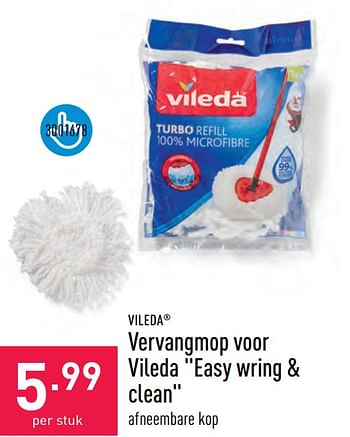 Promoties Vervangmop voor vileda easy wring + clean - Vileda - Geldig van 07/06/2023 tot 16/06/2023 bij Aldi