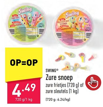 Promoties Zure snoep - SWING - Geldig van 09/06/2023 tot 16/06/2023 bij Aldi