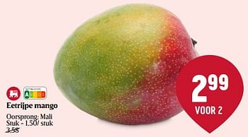 Promoties Eetrijpe mango - Huismerk - Delhaize - Geldig van 01/06/2023 tot 07/06/2023 bij Delhaize