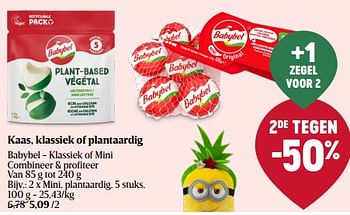 Promoties Mini plantaardig - Babybel - Geldig van 01/06/2023 tot 07/06/2023 bij Delhaize