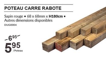 Promoties Poteau carre rabote - Cartri - Geldig van 01/06/2023 tot 18/06/2023 bij HandyHome