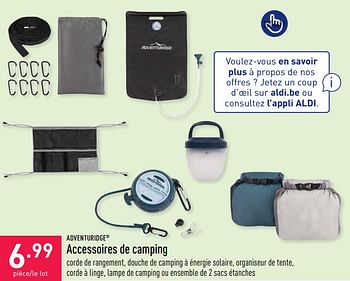 Promotions Accessoires de camping - Adventuridge - Valide de 10/06/2023 à 16/06/2023 chez Aldi