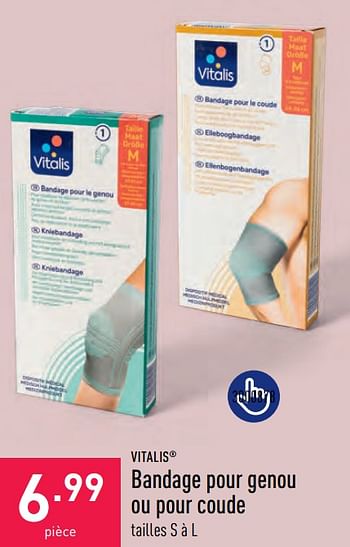 Promotions Bandage pour genou ou pour coude - Vitalis - Valide de 10/06/2023 à 16/06/2023 chez Aldi