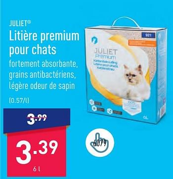Promoties Litière premium pour chats - JULIET - Geldig van 05/06/2023 tot 16/06/2023 bij Aldi