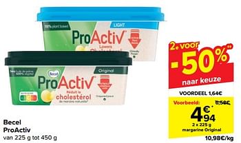 Promotions Margarine original - Becel - Valide de 31/05/2023 à 12/06/2023 chez Carrefour
