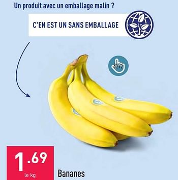 Promotions Bananes - Produit maison - Aldi - Valide de 05/06/2023 à 16/06/2023 chez Aldi
