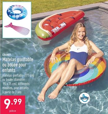 Promoties Matelas gonflable ou bouée pour enfants - Crane - Geldig van 07/06/2023 tot 16/06/2023 bij Aldi