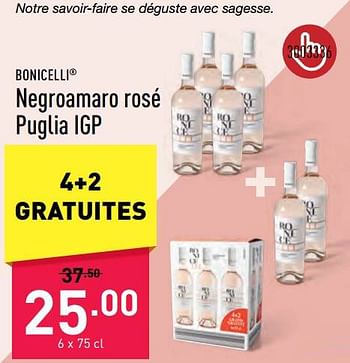 Promotions Negroamaro rosé puglia igp - Vins rosé - Valide de 09/06/2023 à 16/06/2023 chez Aldi