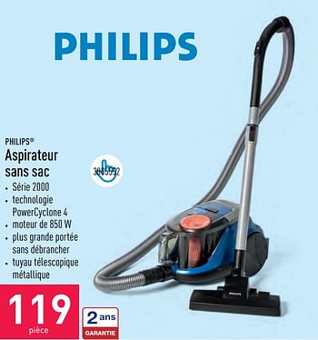 Promoties Philips aspirateur sans sac - Philips - Geldig van 07/06/2023 tot 16/06/2023 bij Aldi