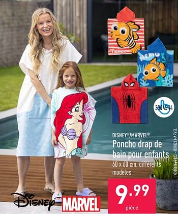 Promotions Poncho drap de bain pour enfants - Produit maison - Aldi - Valide de 07/06/2023 à 16/06/2023 chez Aldi
