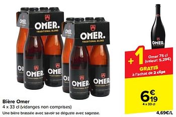 Promotions Bière omer - Omer - Valide de 31/05/2023 à 12/06/2023 chez Carrefour