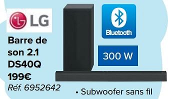 Promotions Lg barre de son 2.1 ds40q - LG - Valide de 31/05/2023 à 12/06/2023 chez Carrefour