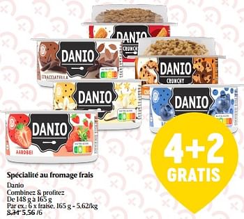 Promotions Spécialité au fromage frais danio fraise - Danone - Valide de 01/06/2023 à 07/06/2023 chez Delhaize