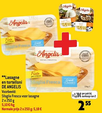 Promoties Lasagne en tortelloni de angelis - de Angelis - Geldig van 31/05/2023 tot 06/06/2023 bij Smatch