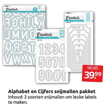 Promoties Alphabet en cijfers snijmallen pakket - Studio Light - Geldig van 03/06/2023 tot 11/06/2023 bij BoekenVoordeel