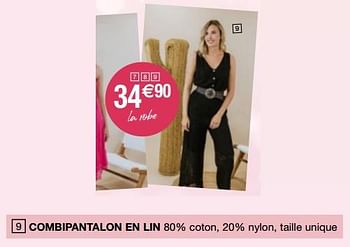 Promotions Combipantalon en lin - Produit Maison - Migros - Valide de 30/05/2023 à 04/06/2023 chez Migros