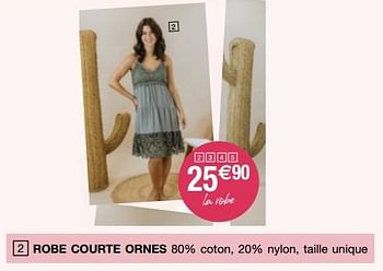 Promotions Robe courte ornes - Produit Maison - Migros - Valide de 30/05/2023 à 04/06/2023 chez Migros