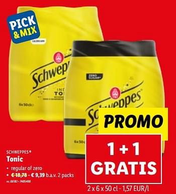 Promoties Tonic - Schweppes - Geldig van 07/06/2023 tot 13/06/2023 bij Lidl