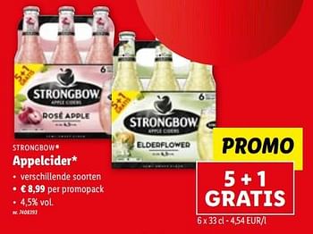 Promotions Appelcider - Strongbow - Valide de 07/06/2023 à 13/06/2023 chez Lidl