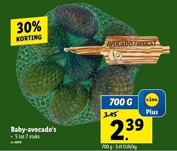 Promoties Baby-avocado‘s - Huismerk - Lidl - Geldig van 07/06/2023 tot 13/06/2023 bij Lidl