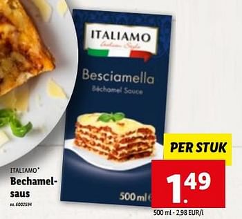 Promoties Bechamelsaus - Italiamo - Geldig van 07/06/2023 tot 13/06/2023 bij Lidl