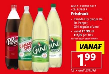 Promoties Frisdrank - Gini - Geldig van 07/06/2023 tot 13/06/2023 bij Lidl