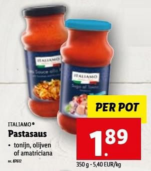 Promoties Pastasaus - Italiamo - Geldig van 07/06/2023 tot 13/06/2023 bij Lidl