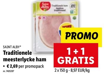 Promoties Traditionele meesterlycke ham - Saint Alby - Geldig van 07/06/2023 tot 13/06/2023 bij Lidl