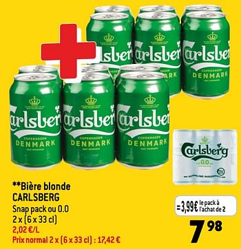 Promotions Bière blonde carlsberg - Carlsberg Luxe - Valide de 31/05/2023 à 06/06/2023 chez Smatch
