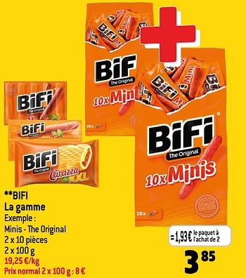 Promotions Bifi minis - the original - Bifi - Valide de 31/05/2023 à 06/06/2023 chez Smatch