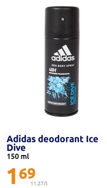 Promoties Adidas deodorant ice dive - Adidas - Geldig van 31/05/2023 tot 06/06/2023 bij Action