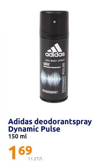 Promoties Adidas deodorantspray dynamic pulse - Adidas - Geldig van 31/05/2023 tot 06/06/2023 bij Action