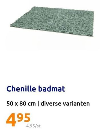 Promoties Chenille badmat - Huismerk - Action - Geldig van 31/05/2023 tot 06/06/2023 bij Action
