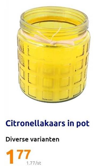 Promoties Citronellakaars in pot - Huismerk - Action - Geldig van 31/05/2023 tot 06/06/2023 bij Action