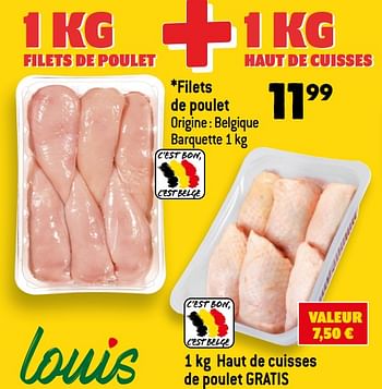 Promotions Filets de poulet - Louis - Valide de 31/05/2023 à 06/06/2023 chez Smatch