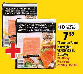 Promotions Saumon fumé norvégien vendsyssel - Vendsyssel - Valide de 31/05/2023 à 06/06/2023 chez Smatch