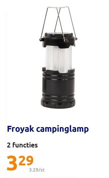 Promoties Froyak campinglamp - Froyak - Geldig van 31/05/2023 tot 06/06/2023 bij Action