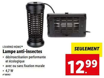 Promotions Lampe anti-insectes - Livarno - Valide de 07/06/2023 à 13/06/2023 chez Lidl