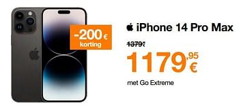 Promoties Apple iphone 14 pro max - Apple - Geldig van 01/06/2023 tot 12/06/2023 bij Orange