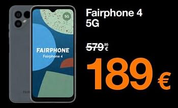 Promoties Fairphone 4 5g - Fairphone - Geldig van 01/06/2023 tot 12/06/2023 bij Orange