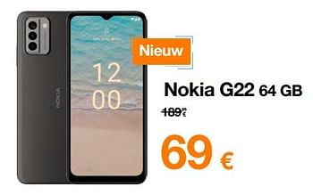 Promotions Nokia g22 64 gb - Nokia - Valide de 01/06/2023 à 12/06/2023 chez Orange
