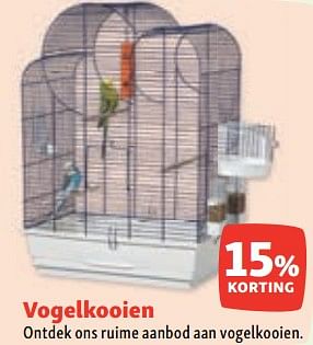 Promoties Vogelkooien 15% korting - Huismerk - Maxi Zoo - Geldig van 07/06/2023 tot 14/06/2023 bij Maxi Zoo