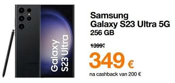 Promoties Samsung galaxy s23 ultra 5g 256 gb - Samsung - Geldig van 01/06/2023 tot 12/06/2023 bij Orange