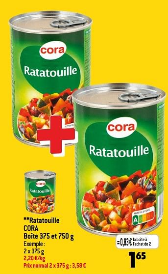 Promoties Ratatouille cora - Huismerk - Match - Geldig van 31/05/2023 tot 06/06/2023 bij Match